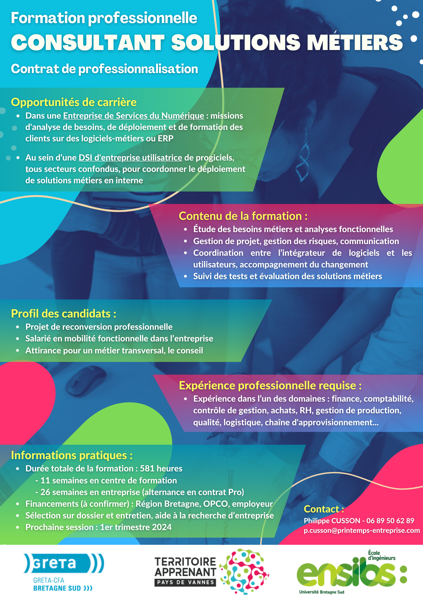 Flyer  PNG formation Consultant solutions métiers
